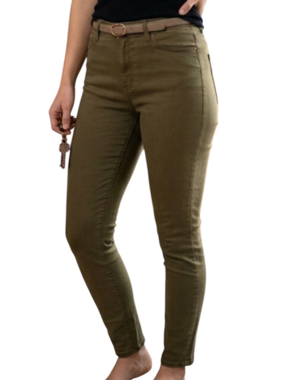 Judy Blue High Rise Skinny Jeans Olive Green 15/32 - JB88146
V